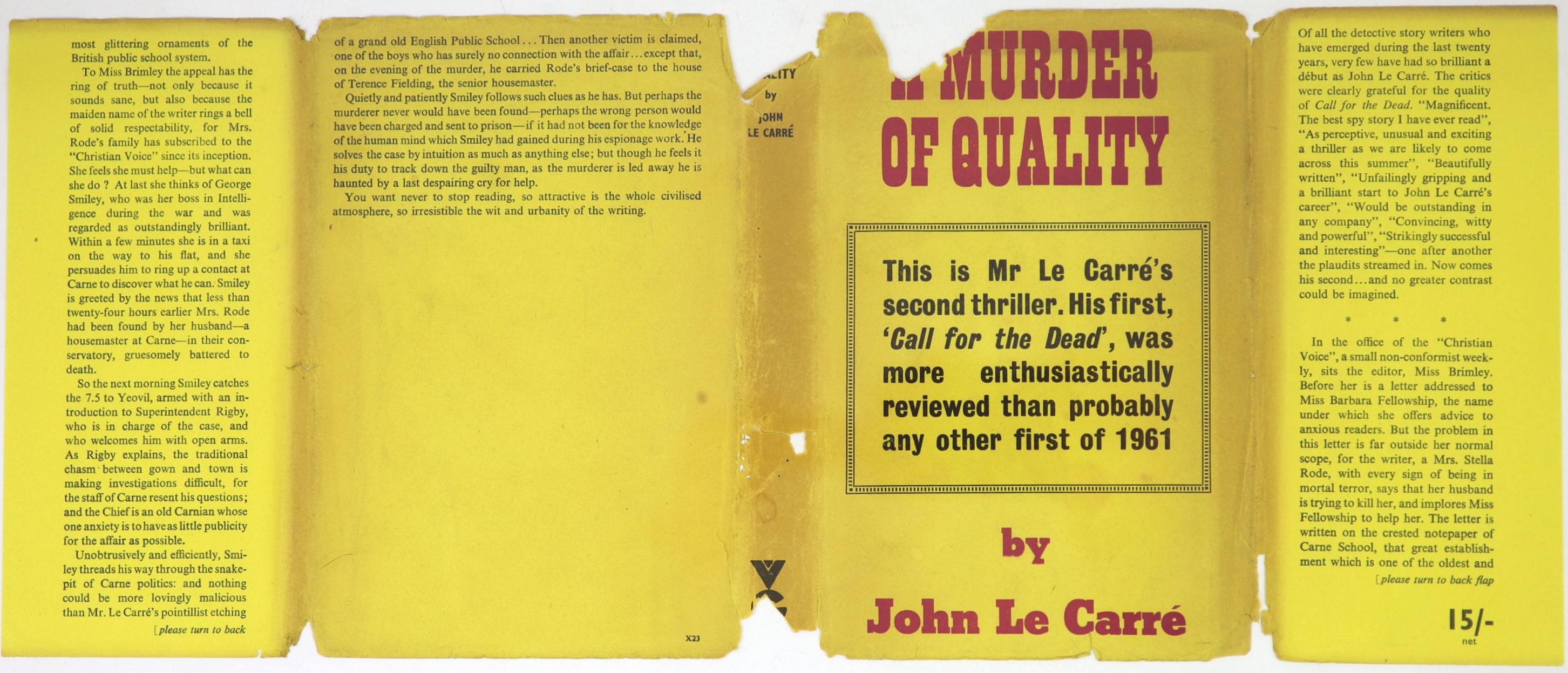 Carre - A Murder of Quality, 1st edition
