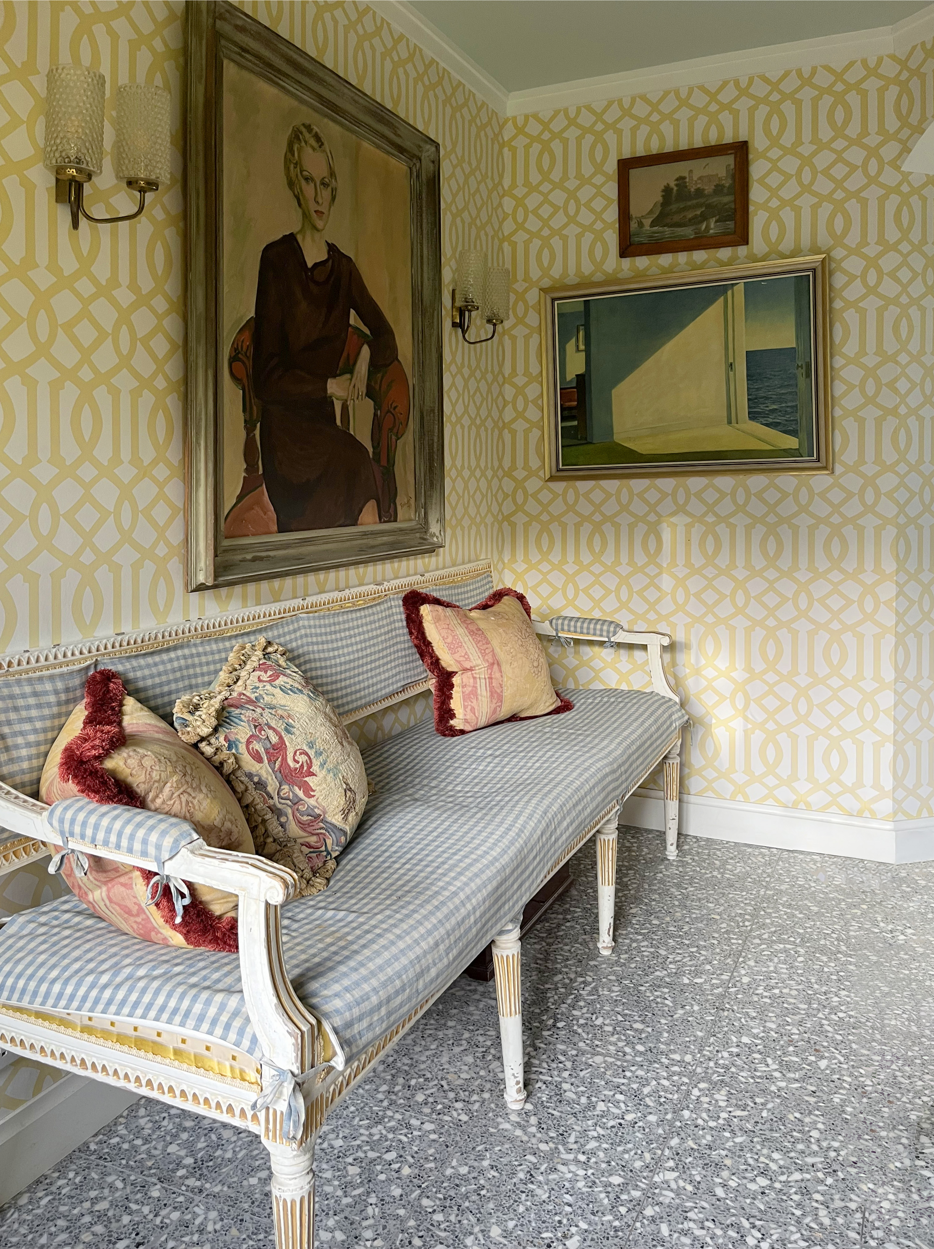 Swedish Sofa and portrait