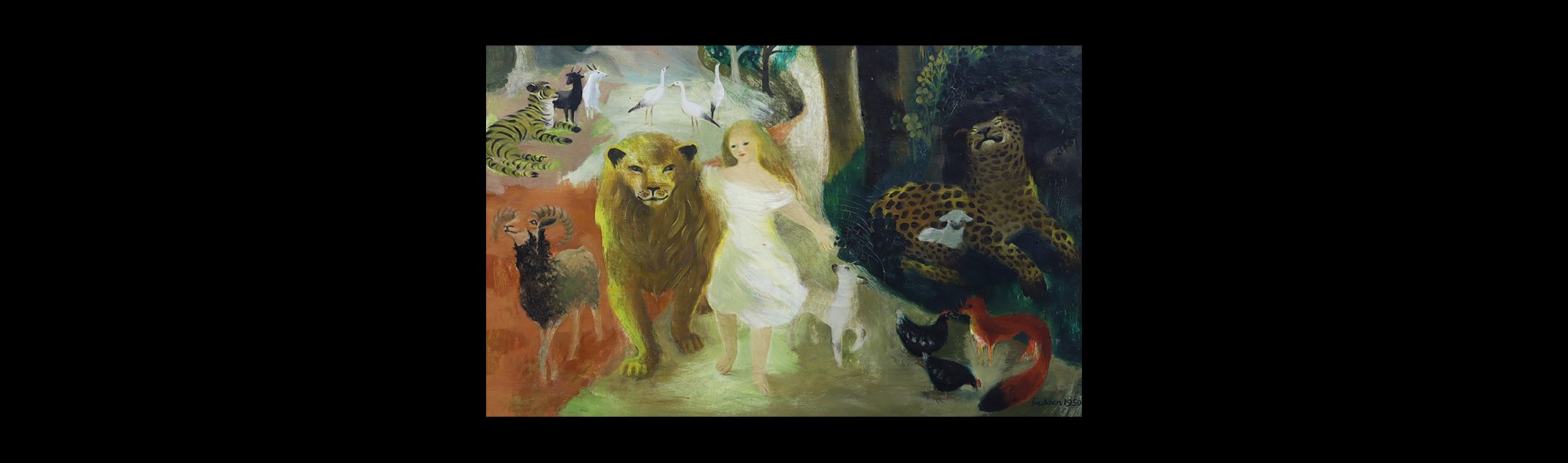 The Lion and the lamb' by Mary Fedden