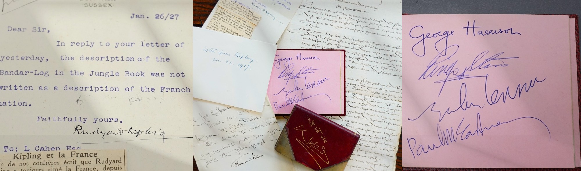 Autographs and letters Autographs and letters
