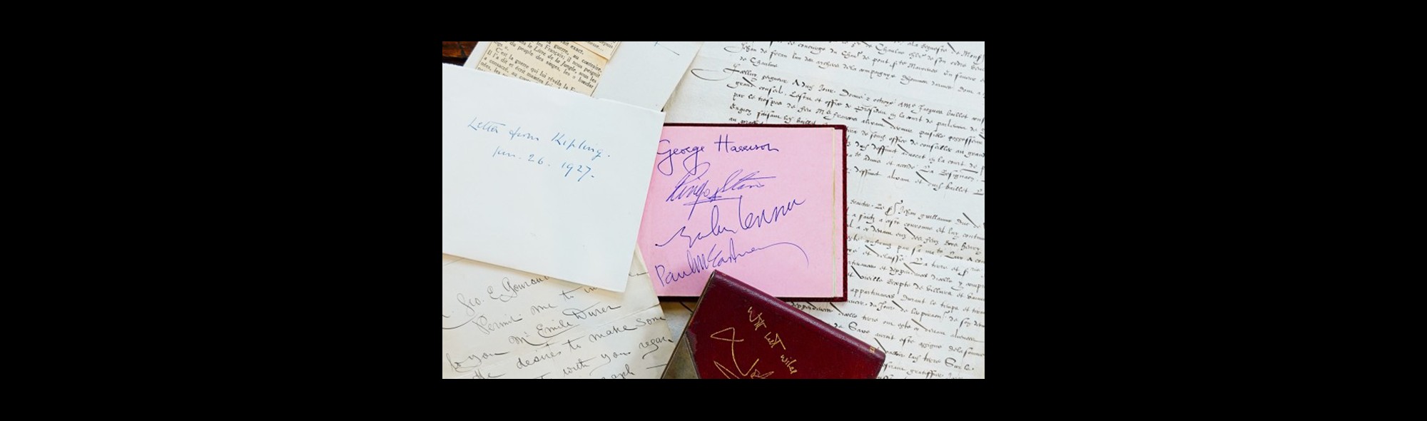 Autographs and letters