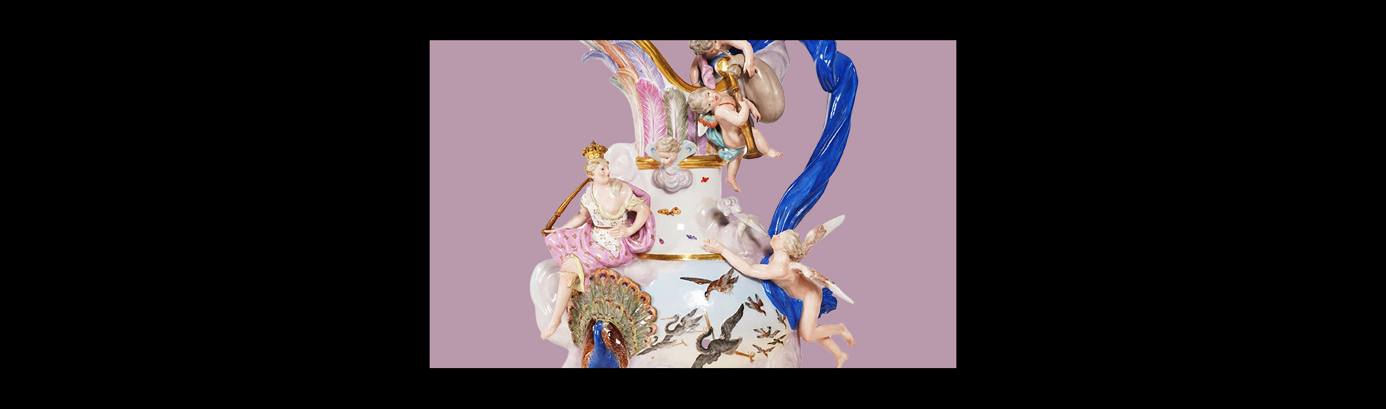 A large Meissen ‘Elements’ ewer, emblematic of air, late 19th century