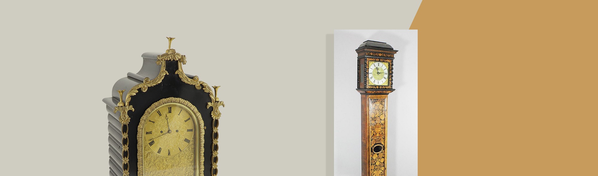 gilt edge and tall clock