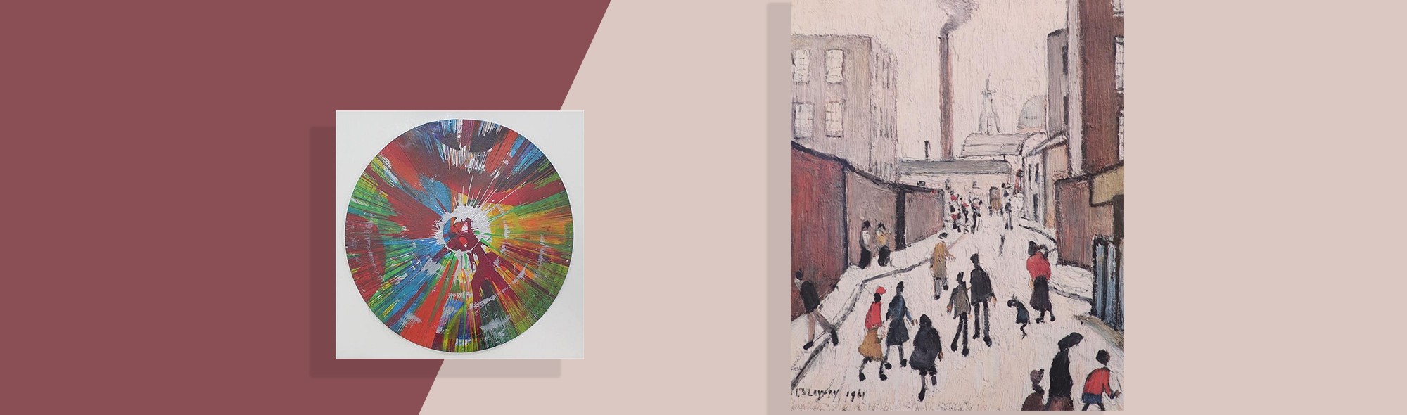 abstract print & lowry street scene