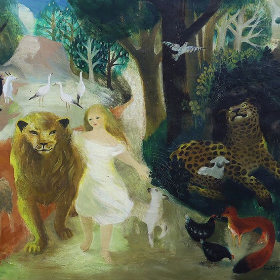 The Lion and the lamb' by Mary Fedden