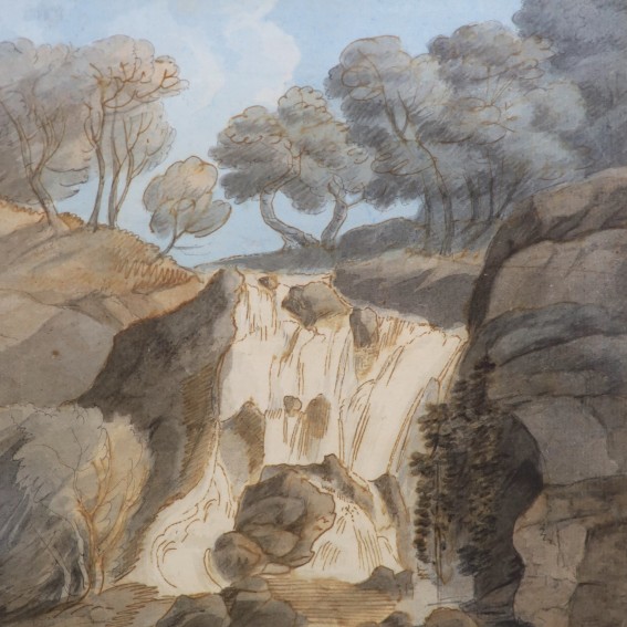 Francis Towne,'Waterfall at Chudley Rock'