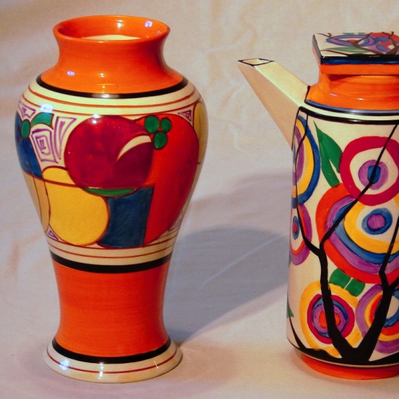 Melon shape vase and Circle Tree Eton shape coffee pot