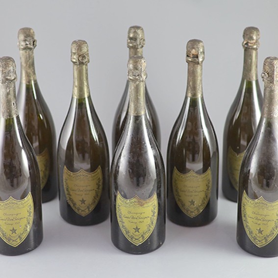 bottles of dom perignon champagne