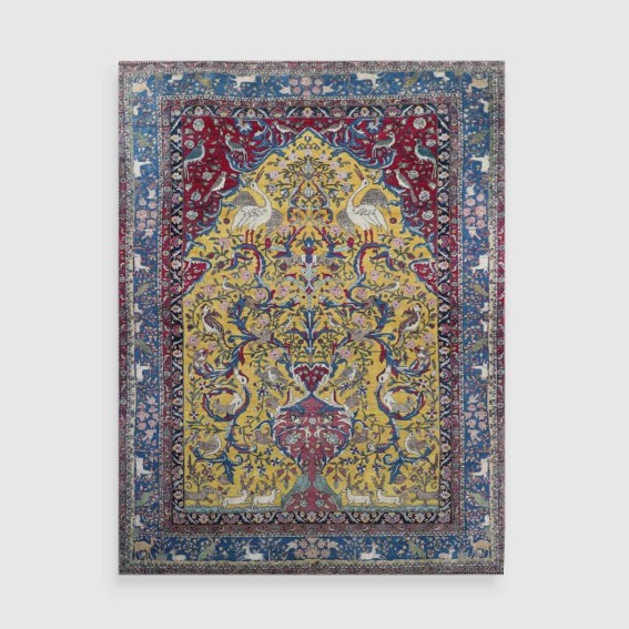 persian tree of life yellow carpet