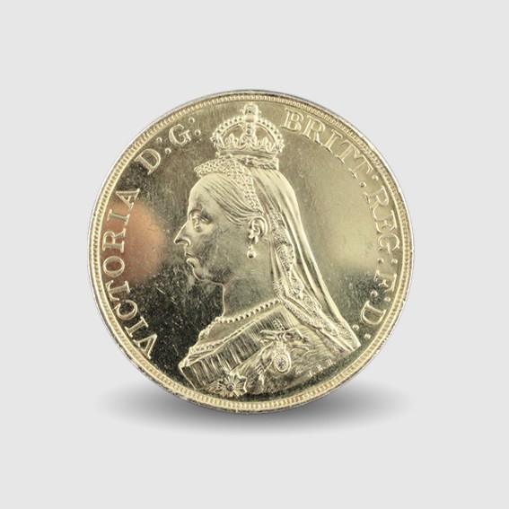 Victoria gold five pounds coin