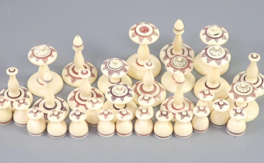 cream chess pieces