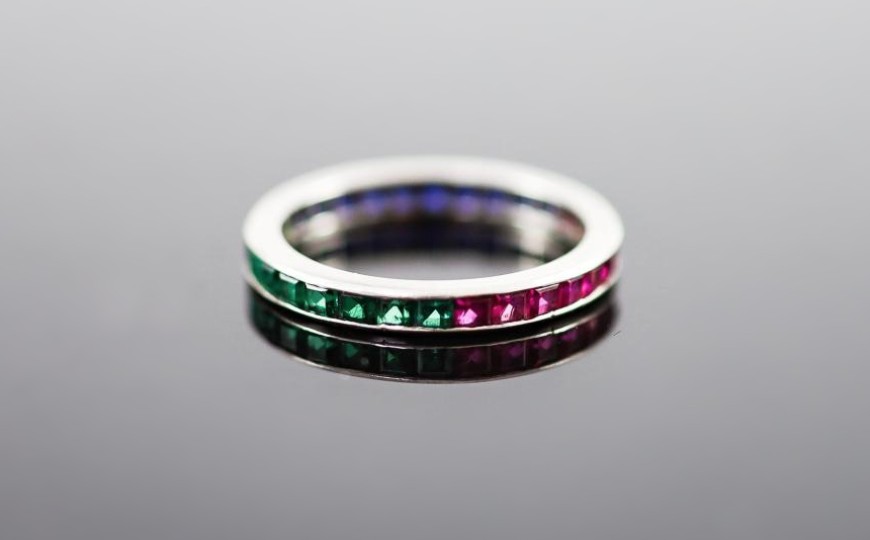 coloured stone ring