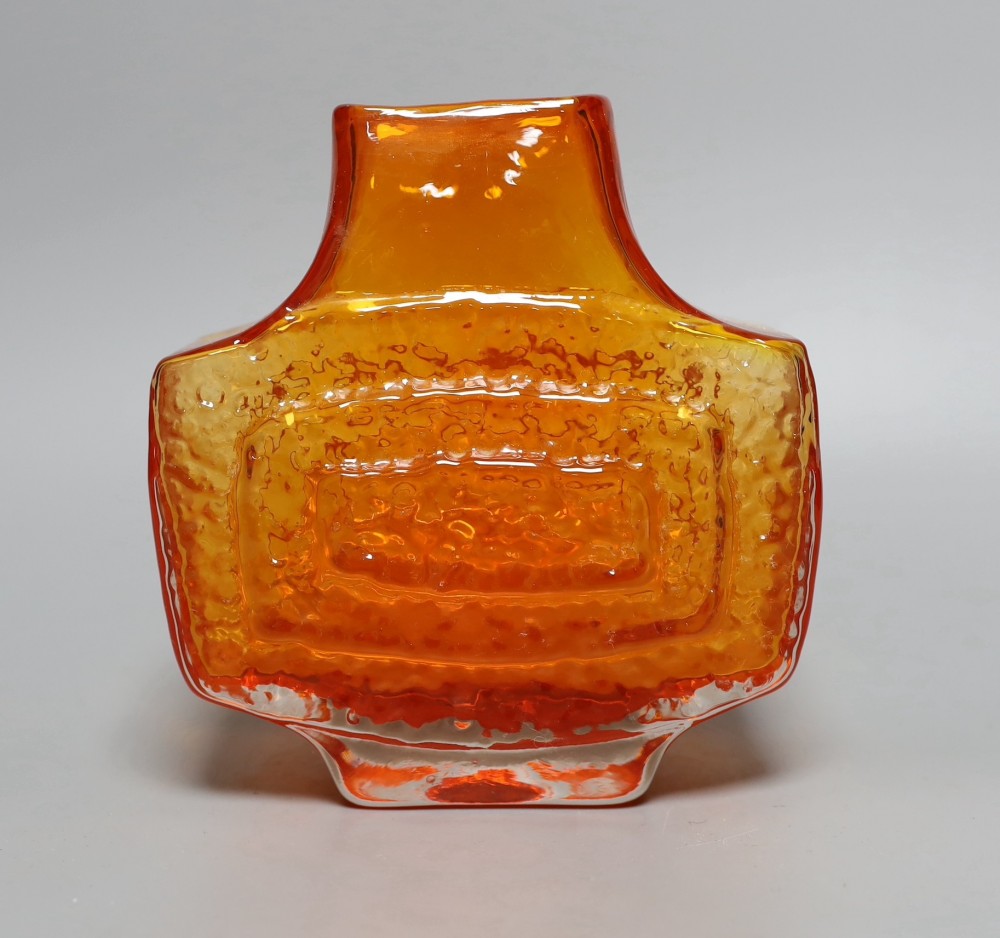 A Whitefriars 'TV' glass vase, designed by Geoffrey Baxter