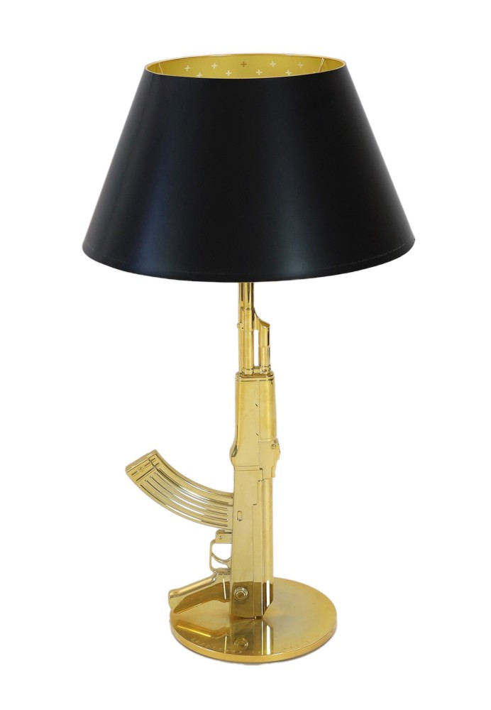 A Philippe Starck gilt metal kalashnikov table lamp