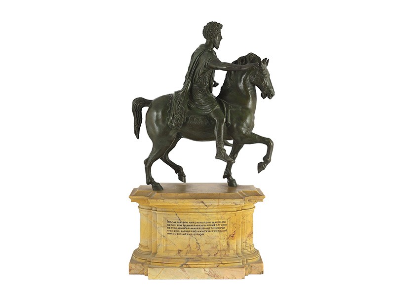 A Grand Tour bronze of Emperor Marcus Aurelius