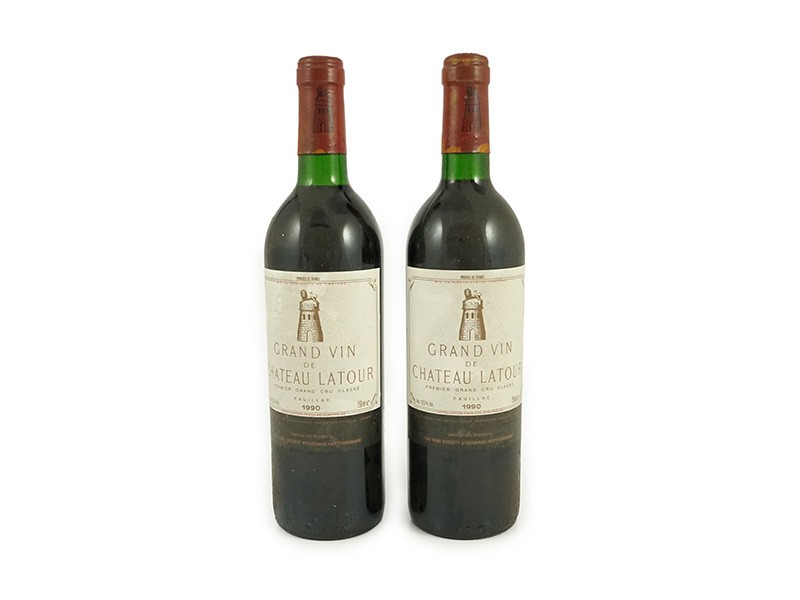 Two bottles of 75cl Grand Vin de Chateau Latour Premier Grand Cru Classé Pauillac, 1990