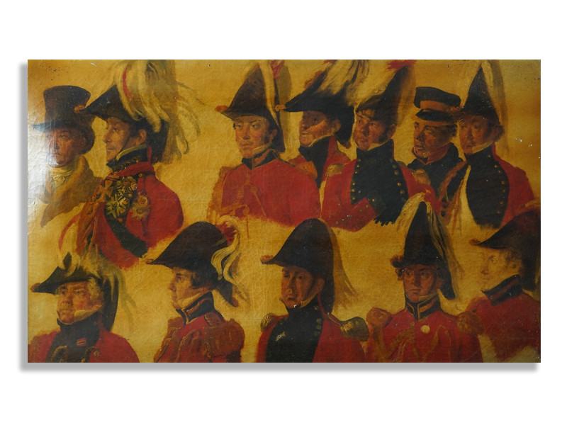 English School, 19th century, Vignette portraits of Lord Metcalfe and staff - Charles Theophilus Metcalfe, 1st Baron Metcalfe, (1775-1846)