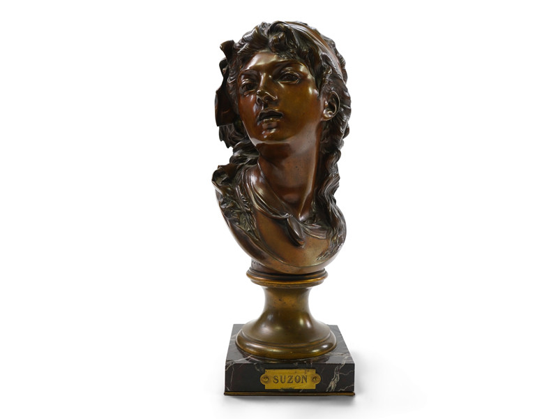 Auguste Rodin (1840-1917). A bronze bust of 'Suzon'