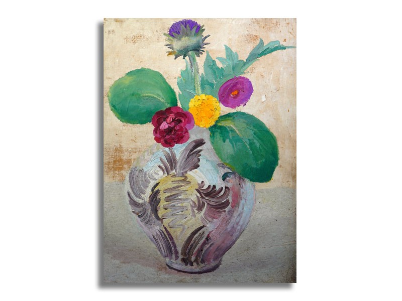 'Flowers in a Vase' by Duncan Grant and George Bergen (£4,000-6,000) 'Flowers in a Vase' by Duncan Grant and George Bergen (£4,000-6,000)